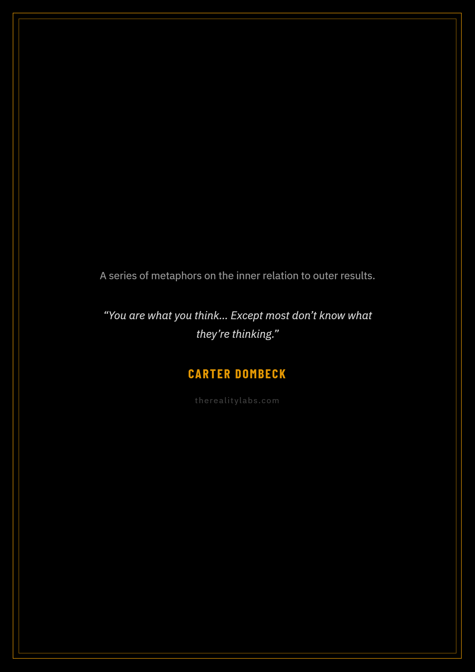 Metaphors book back cover